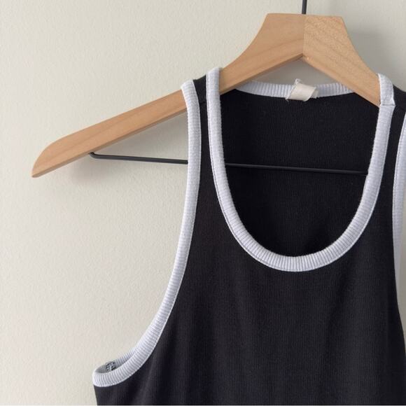 Anthropologie Daily Practice Cutout Back Black White A-Line Mini Dress Athletic - Picture 5 of 10